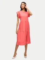 Sukienki - Vila Sukienka codzienna Summer 14087542 Koralowy Loose Fit - miniaturka - grafika 1