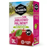 Soki i napoje niegazowane - Sady Wincenta Sady Wincenta Sok 100% jabłkowo-malinowy naturalnie mętny tłoczony NFC 3 l - miniaturka - grafika 1