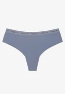 Majtki damskie - Niebieskie Majtki Bezszwowe Ozdobione Napisami Nilmeni - miniaturka - grafika 1