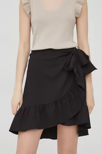 Spódnice - Vero Moda spódnica kolor czarny mini rozkloszowana - grafika 1