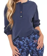 Bluzy damskie - Joe Browns Damska bluza Sloe Joes Sustainable Cosy Button Down Henley, NIEBIESKI, 42 - miniaturka - grafika 1
