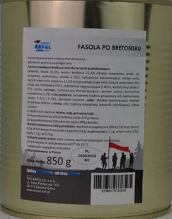 Fasola po bretońsku 850g wojskowa - Ziarna i nasiona roślin strączkowych - miniaturka - grafika 1