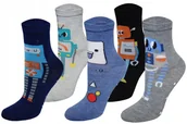 Skarpetki dla dzieci - ABS Antypoślizgowe Skarpetki Chłopięce 5-PAR 23-26 - miniaturka - grafika 1