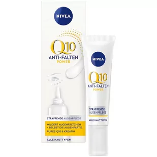 Nivea Q10 Power przeciwzmarszczkowy + ujędrniający krem pod oczy, dla młodo wyglądającej skóry, nawilżający krem pod oczy, 15 ml - Kosmetyki pod oczy - miniaturka - grafika 1