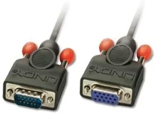 Lindy VGA Kabel Schwarz Coax M/F 3m Ohne Ferrit 11 St./Ku 31422 - Kable komputerowe i do monitorów - miniaturka - grafika 1