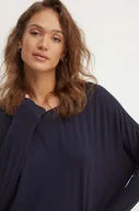 Bluzki damskie - Tommy Hilfiger longsleeve lounge kolor granatowy UW0UW05196 - miniaturka - grafika 1
