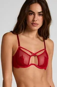 Biustonosze - Hunkemöller Nieusztywniany biustonosz z fiszbinami Milana Czerwony - miniaturka - grafika 1