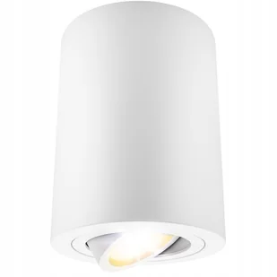 Oprawa Natynkowa Halogenowa Spot Tuba Led GU10 Duża biała Ruchoma - Lampy sufitowe - miniaturka - grafika 1