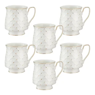 Zestaw kubków porcelanowych 330 ml 6 sztuk ALEXIA - Kubki Zestaw kubków porcelanowych 330 ml 6 sztuk ALEXIA - Kubki - miniaturka - grafika 1