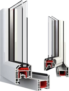 Okno plastikowe PCV Aluplast Ideal 4000 Okno rozwierne + FIX + rozwieno-uchylne 2900x1100 - Okna - miniaturka - grafika 1