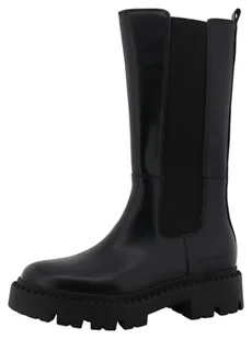 Tom Tailor Damskie 8490140012 modne kozaki, czarne, 42 EU, czarny, 42 - Kozaki damskie - miniaturka - grafika 1