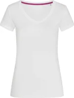Koszulki i topy damskie - Stedman ST9130 Koszulka damska V-Neck Megan - Kolor: Biały - Rozmiar: XL - miniaturka - grafika 1