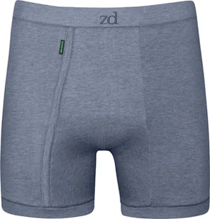 zd ZERO DEFECTS Bokserki męskie - "Helios", egipska bawełna, mucha, spodnie, jednokolorowe jeansy niebieski XL - Majtki męskie - miniaturka - grafika 1