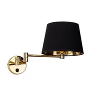 Lampy ścienne - GLORY BLACK KINKIET 1 PŁ - miniaturka - grafika 1