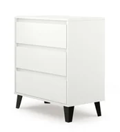 Inne meble do salonu - Komoda Berg 3S Biała - miniaturka - grafika 1