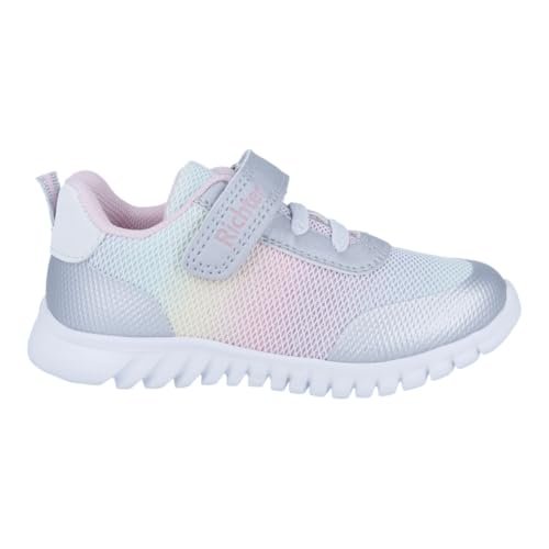 Richter Kinderschuhe Wallaby Sneakersy dla chłopców i dziewczynek, srebrne/białe/tęczowe, 26 EU, Srebrny, biały, tęczowy, 26 EU Weit