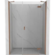 Ścianki i drzwi prysznicowe - Mexen Mist-H drzwi prysznicowe uchylne prawe 120 cm, transparent, miedź szczotkowana - 8A5-120-001-65-00-P - miniaturka - grafika 1