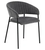 Krzesła - Krzesło Ann szare/czarne - miniaturka - grafika 1