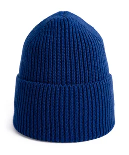Czapka Damska Młodzieżowa Beanie Podwijana Zimowa 100% Wełna Merino Polska - Czapki damskie - miniaturka - grafika 1