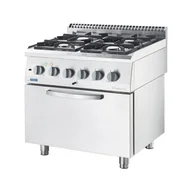 Piece, kotły  i płyty grzejne gastronomiczne - Kuchnia gazowa ECO z piekarnikiem elektrycznym, 800x700, 14.0+6.5 kW, G20/20 mbar STALGAST 9713710 - miniaturka - grafika 1