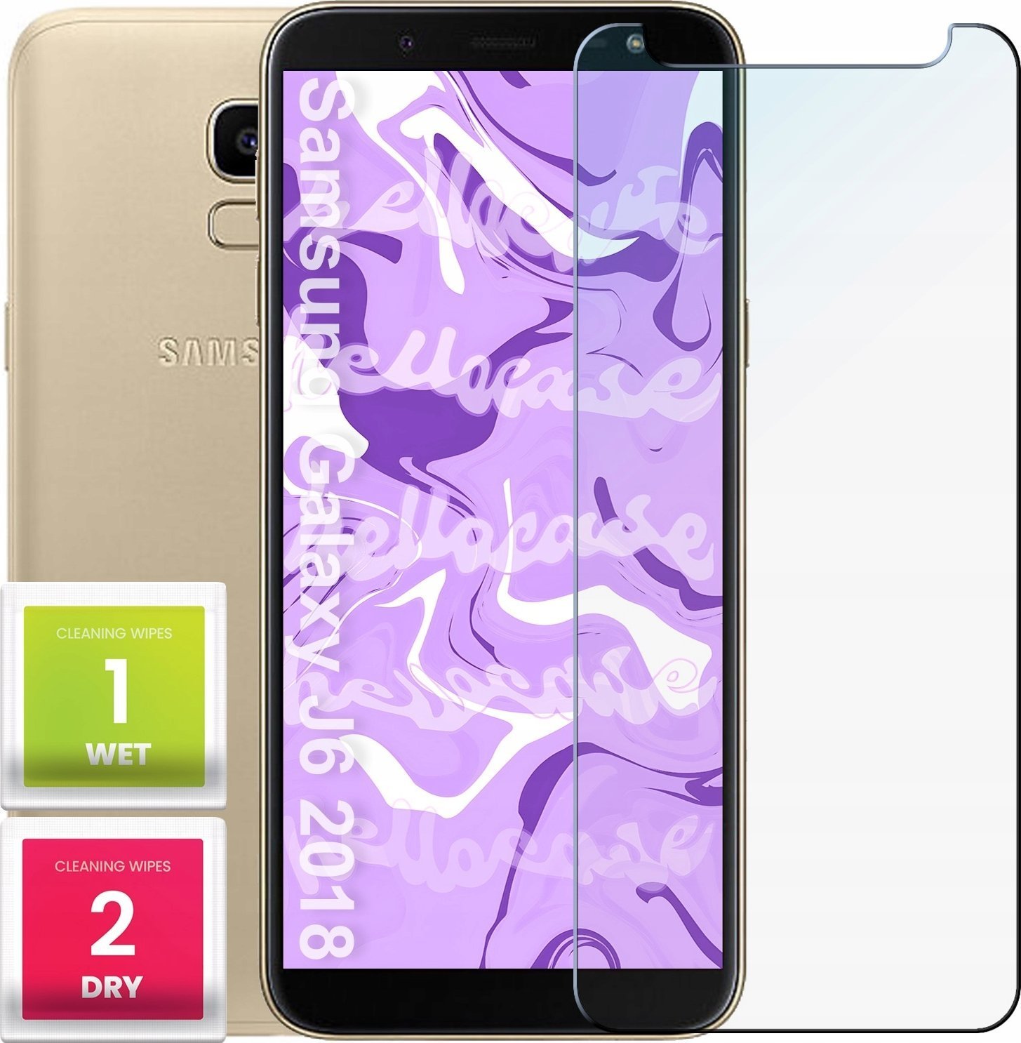 Hello Case Szkło Hartowane do Samsung Galaxy J6 2018 szybka 9H, płaskie 2.5D, szybka