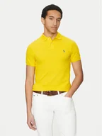 Koszulki męskie - Polo Ralph Lauren Polo 710536856446 Żółty Slim Fit - miniaturka - grafika 1