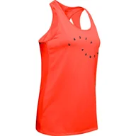 Koszulki sportowe damskie - Damski podkoszulek Under Armour  Tech Tank - Graphic-ORG L - miniaturka - grafika 1