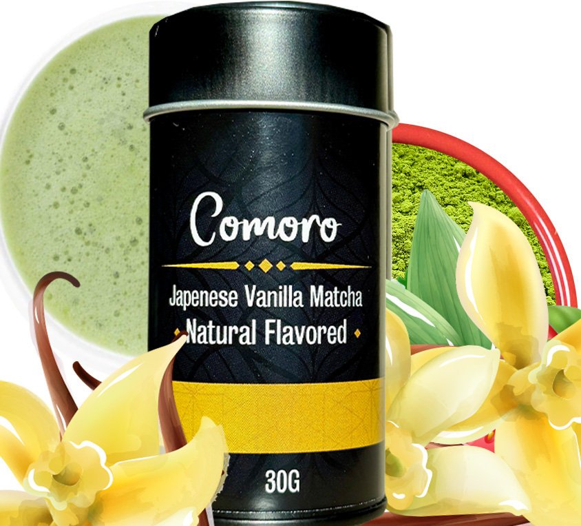 Vanilla Matcha w Metalowej Puszce 30 gram Waniliowa Bez Sztucznych Dodatków Prosty Skład z Japonii