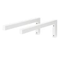 Meble łazienkowe - Wspornik ścienny, zestaw 2 kątowników L 400x150 mm biały, stal ML-Design - miniaturka - grafika 1
