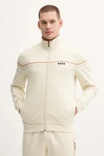 BOSS bluza bawełniana męska kolor beżowy z aplikacją 50550612 - Bluzy męskie - miniaturka - grafika 1