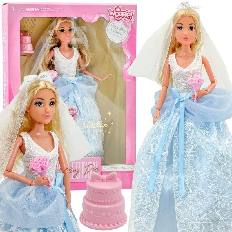 Woopie WOOPIE ROYAL Lalka Modowa LILY Panna Młoda z Tortem