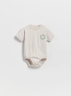 Reserved - Bawełniane body Mickey Mouse - jasnoszary - Body dla niemowląt - miniaturka - grafika 1