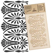 Scrapbooking - Szablon malarski border – bordiura // KLASYCZNY ORNAMENT GRECKI // 21x45cm - miniaturka - grafika 1