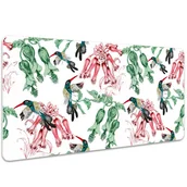 Podkładki na biurko - Podkładka na biurko Ptaki z ziołami 100x50 cm - miniaturka - grafika 1