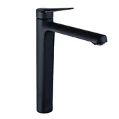 Baterie umywalkowe - Bateria umywalkowa wysoka czarna Molwtt Valvex - miniaturka - grafika 1
