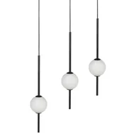 Lampy sufitowe - Lampa wisząca LED metalowa 3-punktowa czarna SHANNON - miniaturka - grafika 1
