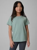 Koszulki dla dziewczynek - 4F T-shirt regular gładki dziewczęcy - miętowy 158 (12-13 lat) - miniaturka - grafika 1
