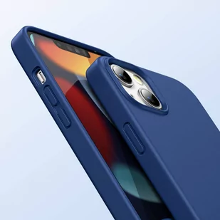 Ugreen Protective Silicone Case gumowe elastyczne silikonowe etui pokrowiec iPhone 13 niebieski - Etui i futerały do telefonów - miniaturka - grafika 2