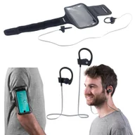 Etui i futerały do telefonów - Zestaw do biegania bluetooth słuchawki + opaska Intempo - miniaturka - grafika 1
