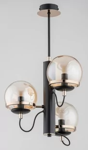 Alfa Lumina lampa wisząca 3-punktowa czarna/złota 28333 - Lampy sufitowe - miniaturka - grafika 1