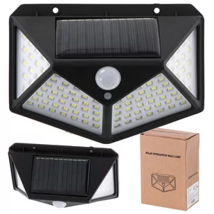 Lampa Solarna Czujnik Ruchu I Zmierzchu 100Led 3 Tryby - Lampy ogrodowe - miniaturka - grafika 1