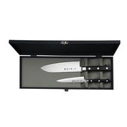 Noże kuchenne - Tojiro DP37 Nóż Santoku 17 cm + Uniwersalny 12 cm - miniaturka - grafika 1