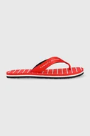 Klapki i japonki damskie - Tommy Hilfiger japonki TOMMY ESSENTIAL ROPE SANDAL damskie kolor czerwony na płaskim obcasie FW0FW07142 - miniaturka - grafika 1