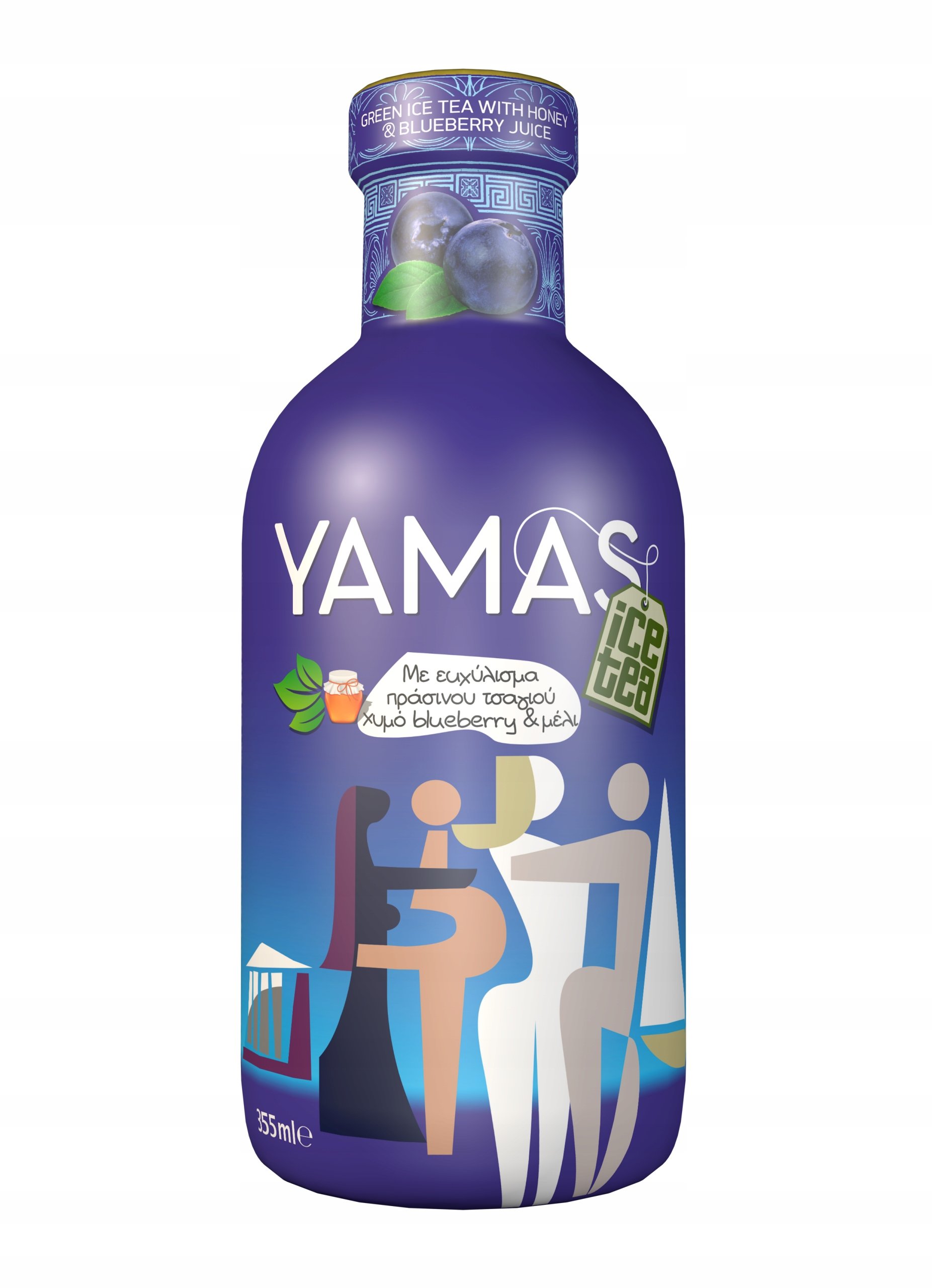 Zgrzewka Ice Tea zielona herbata z borówką i greckim miodem Yamas 12x355ml