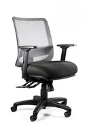 Fotele i krzesła biurowe - Fotel ergonomiczny, biurowy, Saga Plus M, szara siatka - miniaturka - grafika 1