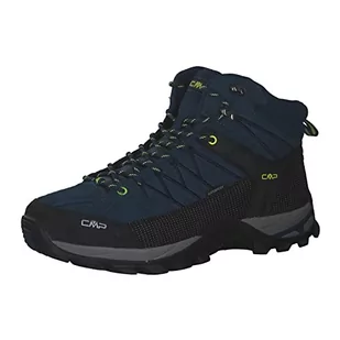 CMP Rigel Mid WP, męskie buty trekkingowe i turystyczne, 08mf Blue Ink Yellow Fluo, 39 EU - Buty trekkingowe męskie - miniaturka - grafika 1