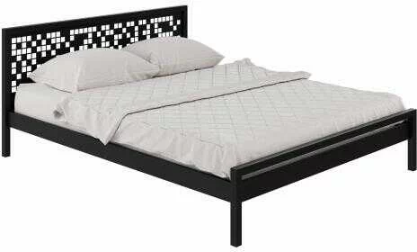Łóżko metalowe czarne nowoczesne LOFT do sypialni L-1 80-200 cm