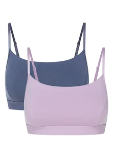 Biustonosz typu top League 2-pak Bloovii szary, różowy M - Biustonosze - miniaturka - grafika 1