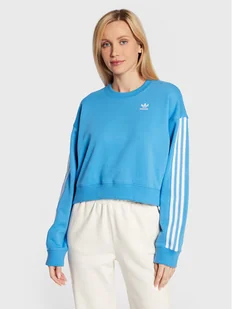 adidas Bluza Allover Print HN3641 Niebieski Relaxed Fit - Bluzy damskie - miniaturka - grafika 1