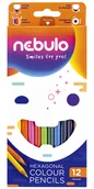 Przybory szkolne - Kredki ołówkowe Jumbo 12 kolorów NEBULO - miniaturka - grafika 1